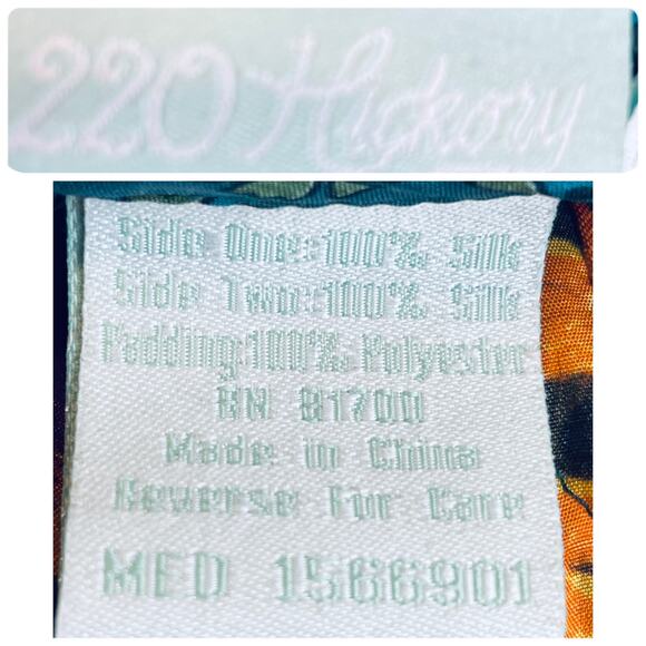 220 Hickory Silk Patchwork Multicolor Quilted Reversible Jacket Women Sz M - Picture 13 of 15